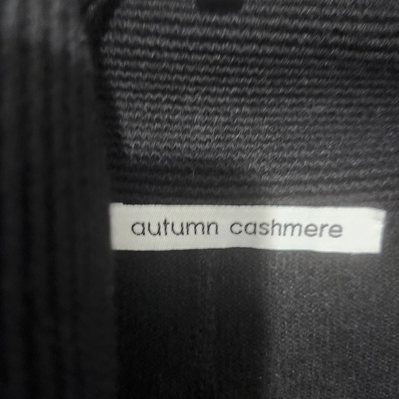 Autumn Cashmere Women's  Sweater Ponchos Shawl Size S Black 100% Cashmere - Picture 5 of 11